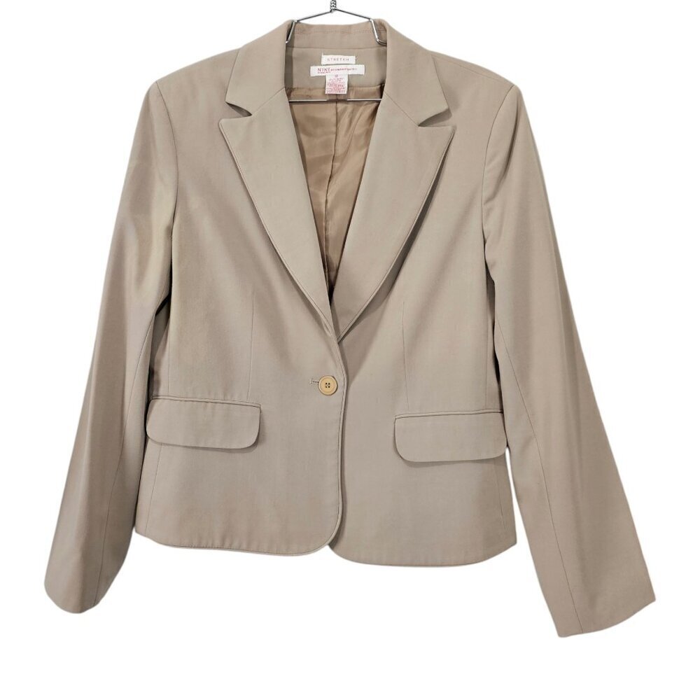 Nine by Nine West Single Breasted Tan Blazer